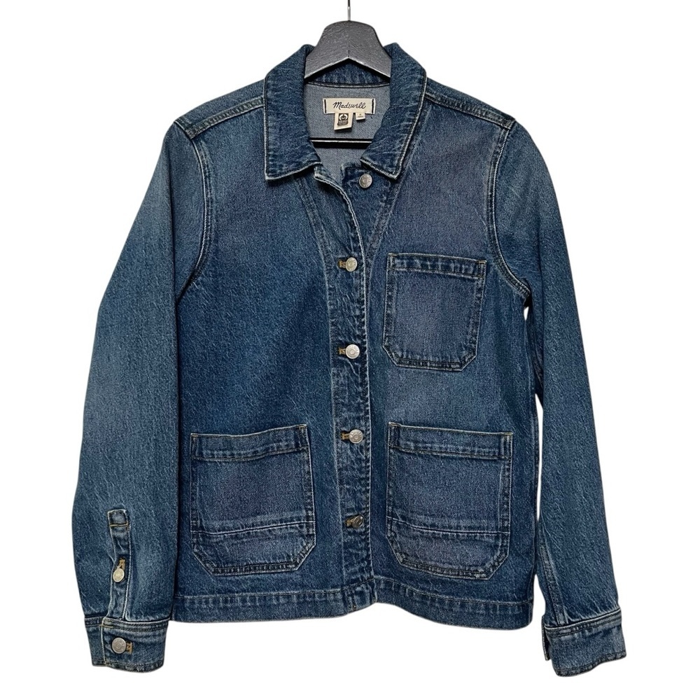 Madewell Denim Ashwood Chore Coat Freemont Wash Small Casual Coastal Neutral